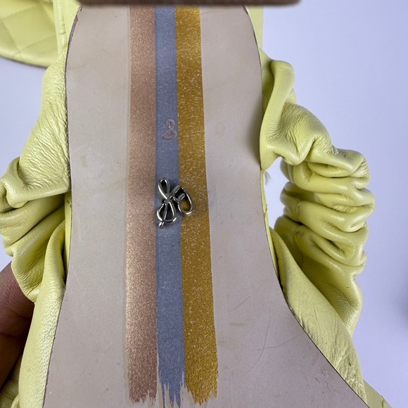 Sam Edelman‎ Marlena Canary Yellow Ruched Square Toe Slingback Heels Sandals 8M - Picture 9 of 10